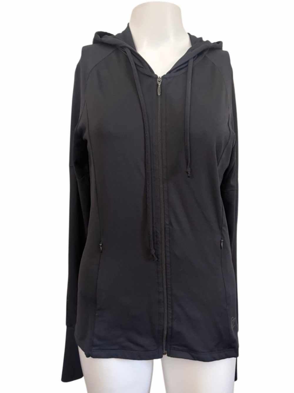 Power zone Black Women's Zip-Up Hoodie Jacket Medium